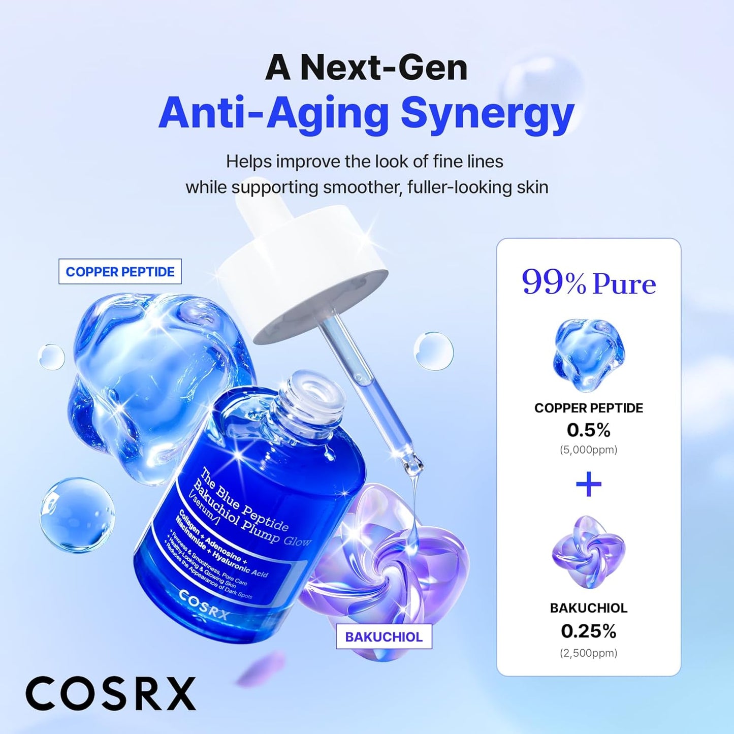 COSRX - The Blue Peptide Bakuchiol Plump Glow - 50 ml