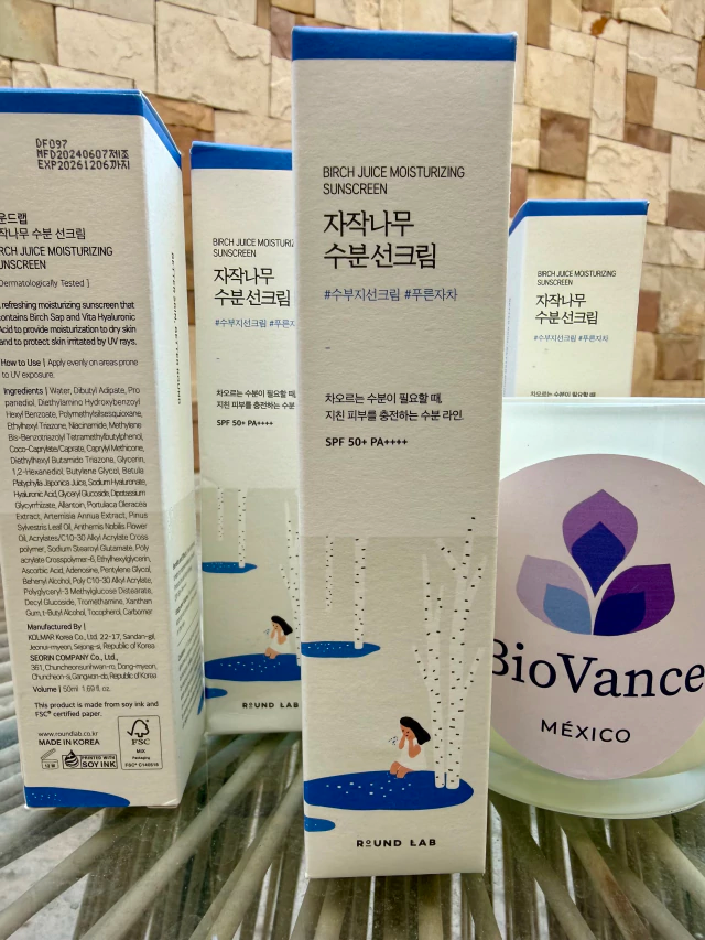ROUND LAB Protector Solar Facial Birch Juice SPF 50+ PA++++ Hidratante Despigmentante 50ml