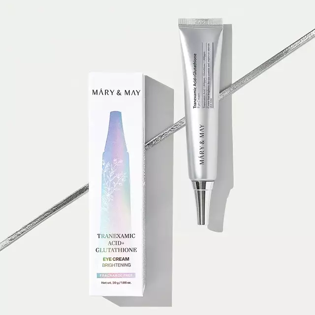 MARY & MAY Tranexamic Acid + Glutathione Eye Cream Crema de Ojos Despigmentante para Ojeras 30 g