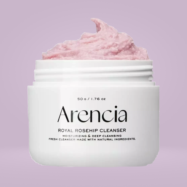ARENCIA Rosehip Rice Mochi Cleanser 120g | Limpiador Facial 3-en-1 y Exfoliante Suave para Piel Sensible