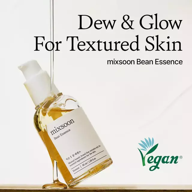 MIXSOON Bean Essence Esencia 2-en-1 Hidratante con Exfoliación Suave y Soya Fermentada